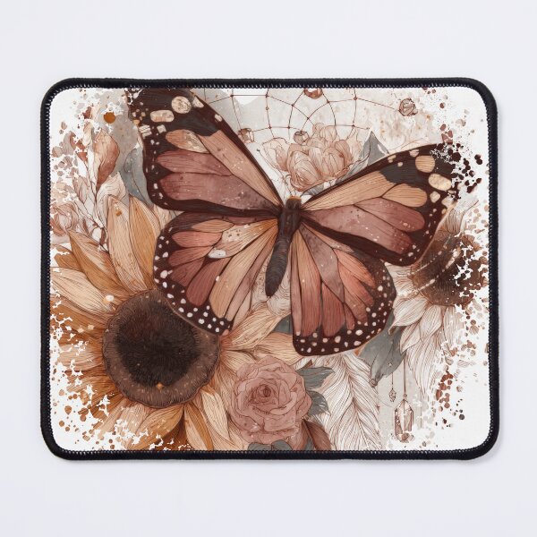 Item preview, Boho Monarch Butterfly Sunflower Design | Dreamcatcher Western Aesthetic Art designed and sold by CosmicAnomaly.