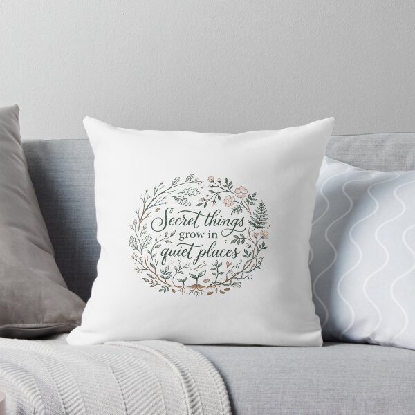 Item preview, Secret Things Grow In Quiet Places Botanical Quote Design designed and sold by Fenay Designs.