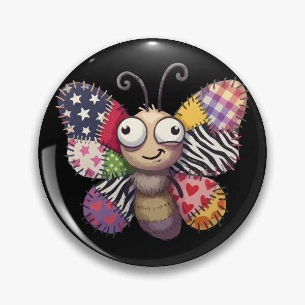 Item preview, Patchwork Patterned Winged Insect designed and sold by Emegan Print Art.