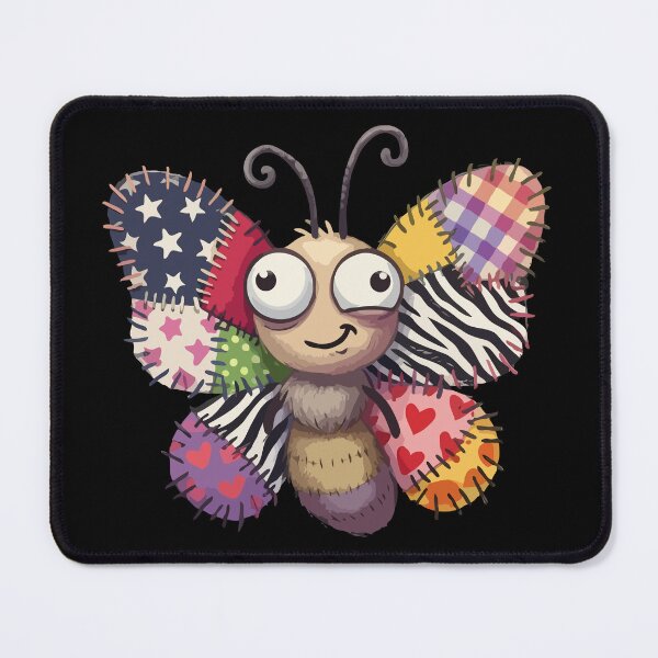 Item preview, Patchwork Patterned Winged Insect designed and sold by Emegan Print Art.