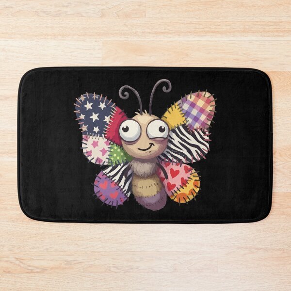 Item preview, Patchwork Patterned Winged Insect designed and sold by Emegan Print Art.