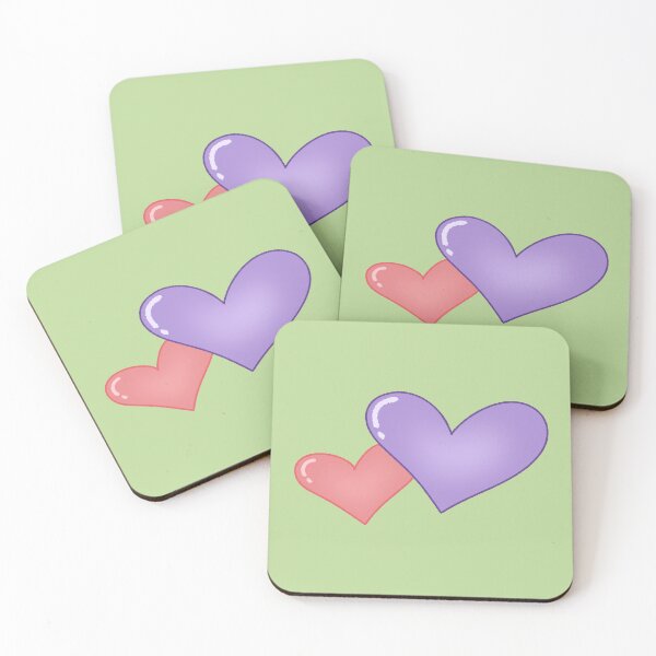 Item preview, Double Pastel Hearts Illustration designed and sold by ubborn.