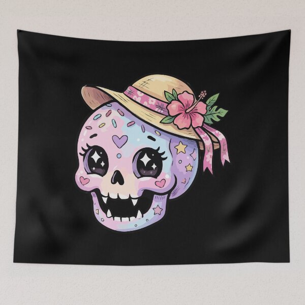 Item preview, Tropical Summer Skeletal Lady designed and sold by Emegan Print Art.