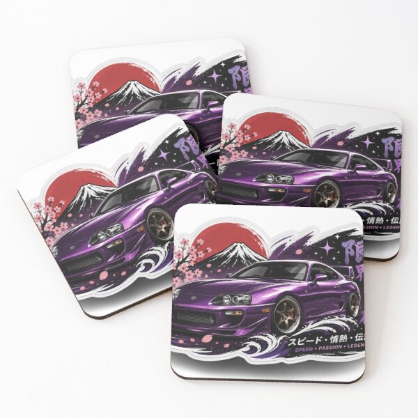 Item preview, Purple JDM Supra Mount Fuji Sticker designed and sold by AuraAuto.