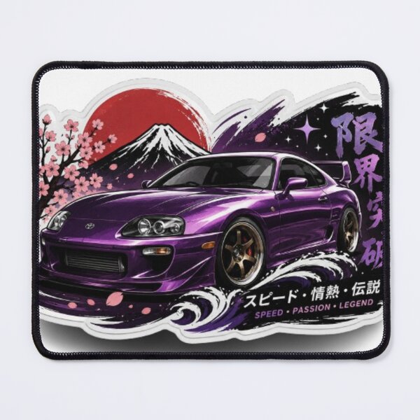 Item preview, Purple JDM Supra Mount Fuji Sticker designed and sold by AuraAuto.
