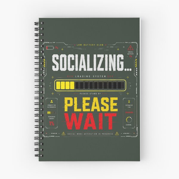 Item preview, Socializing Please Wait Funny Introvert Loading Design designed and sold by LowBatteryStudio ⭐.