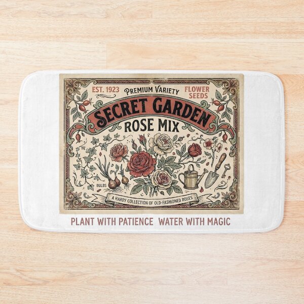 Item preview, Secret Garden Rose Mix Vintage Seed Packet Design designed and sold by Fenay Designs.