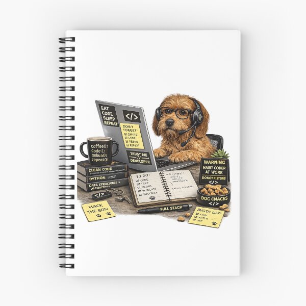 Item preview, Basset Fauve de Bretagne Coding Dog – Realistic Programmer Puppy designed and sold by YamiSociety.