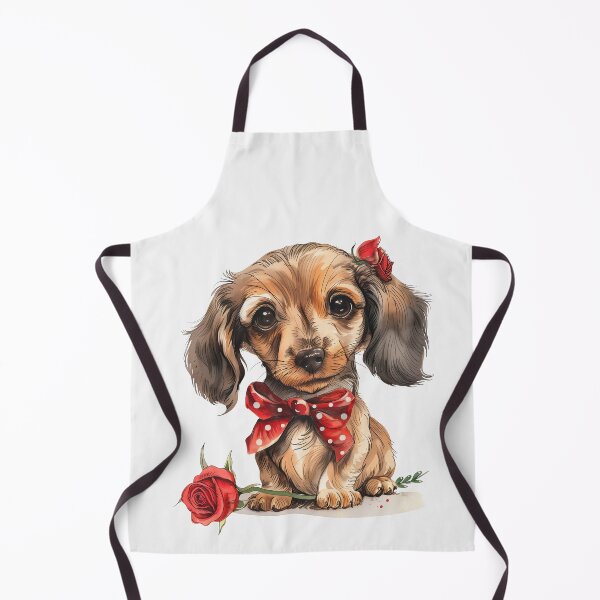 Item preview, Romantic Wiener Dog Love with Rose designed and sold by Erika Kaisersot.