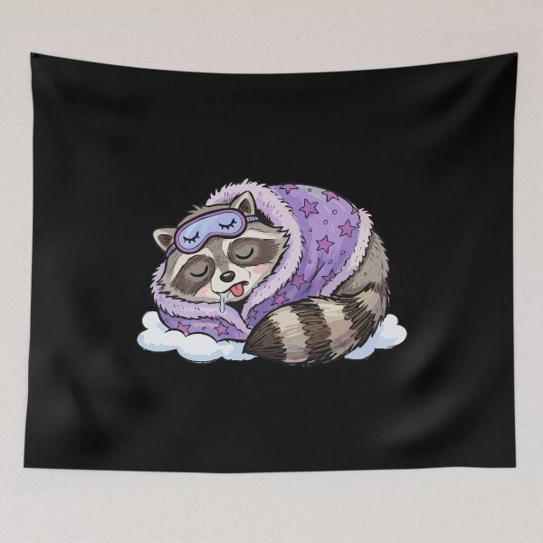 Item preview, Resting Ring-Tailed Trash Panda designed and sold by Emegan Print Art.