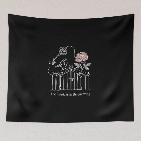 Item preview, The Magic Is In The Growing Secret Garden Line Art designed and sold by Fenay Designs.