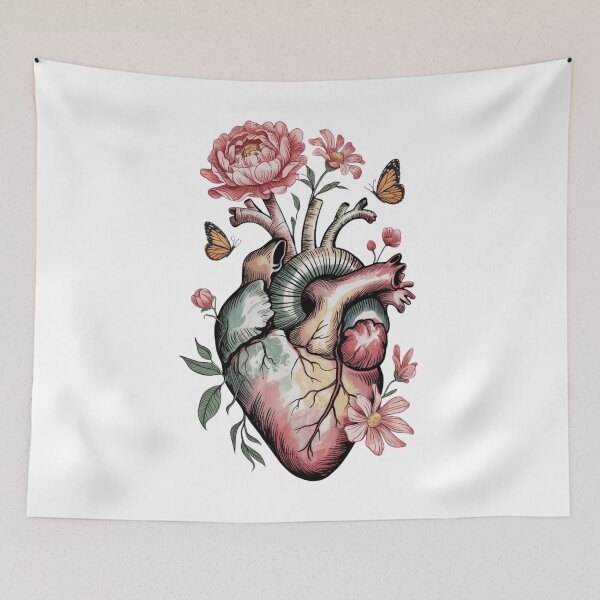 Item preview, Mother’s Heart Garden - Floral Anatomical Heart Art designed and sold by Design_Your_Day.