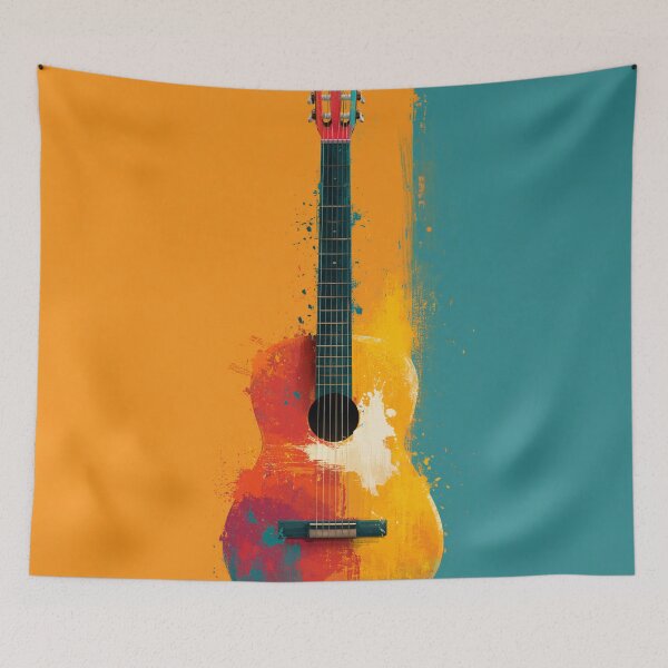 Item preview, classical guitar drawing artwork designed and sold by gut2000.