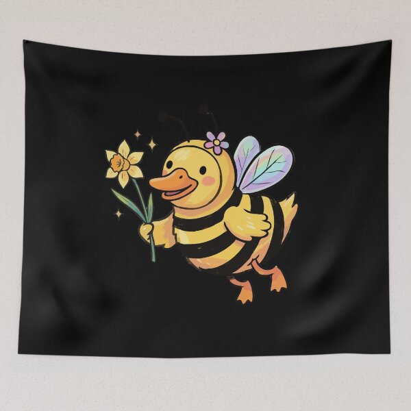 Item preview, Striped Insect Outfit Waterfowl with Spring Bloom designed and sold by Emegan Print Art.