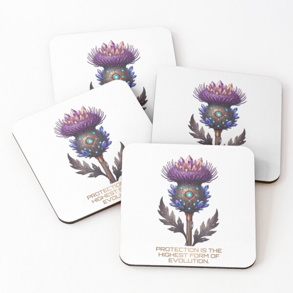 Item preview, Cyber Thistle (Shielded Version): Protection & Evolution Bloom designed and sold by CalmFrameArt.