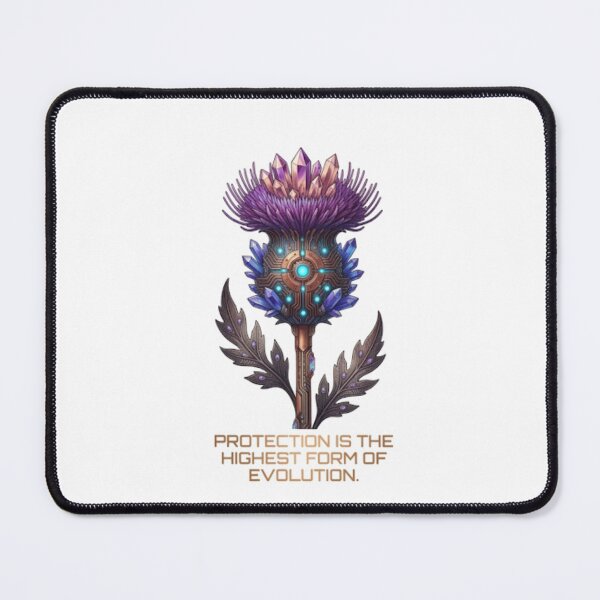 Item preview, Cyber Thistle (Shielded Version): Protection & Evolution Bloom designed and sold by CalmFrameArt.