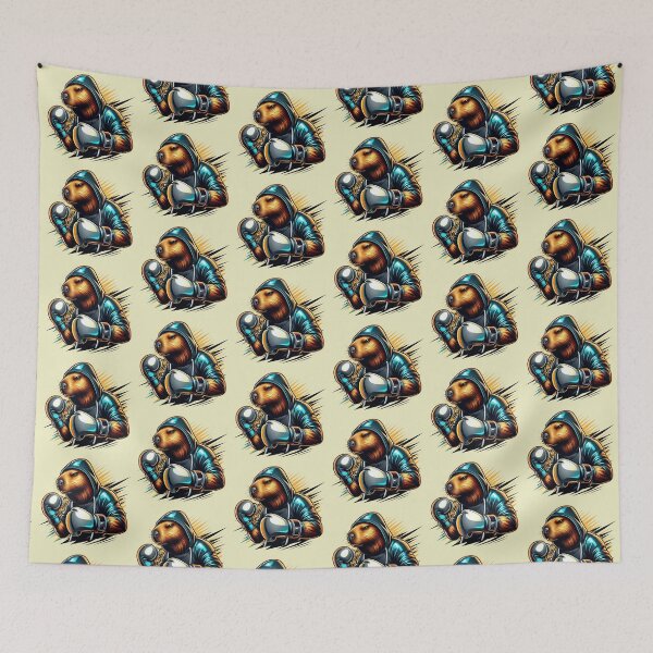 Item preview, Capybara Boxer – Funny Animal Design designed and sold by Dogandesighn.