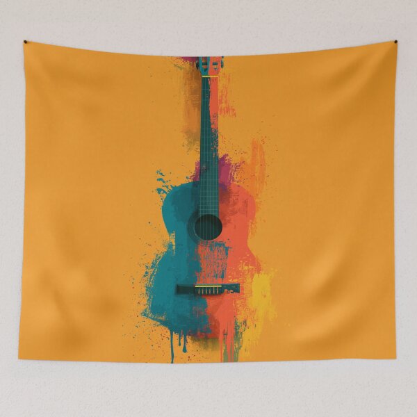 Item preview, classical guitar drawing artwork designed and sold by gut2000.