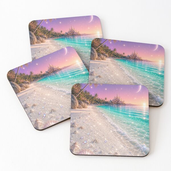 Item preview, Fantasy Beach Colorful Art designed and sold by AureliasDesignStudio.
