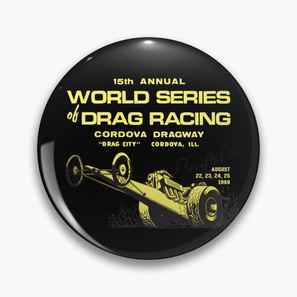 Item preview, 1968 World Series of Drag Racing, Cordova Dragway, Drag City, Illinois - yellow print. designed and sold by retropetrol.
