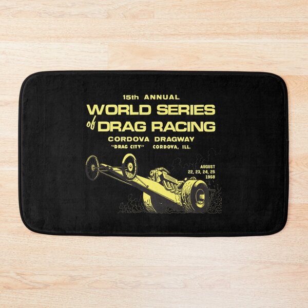 Item preview, 1968 World Series of Drag Racing, Cordova Dragway, Drag City, Illinois - yellow print. designed and sold by retropetrol.