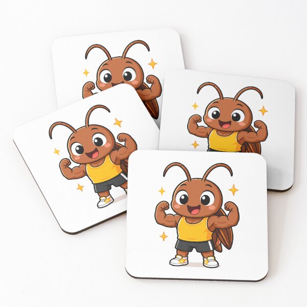 Item preview, Strong Cockroach Cartoon Sticker designed and sold by Krincydigitalart.