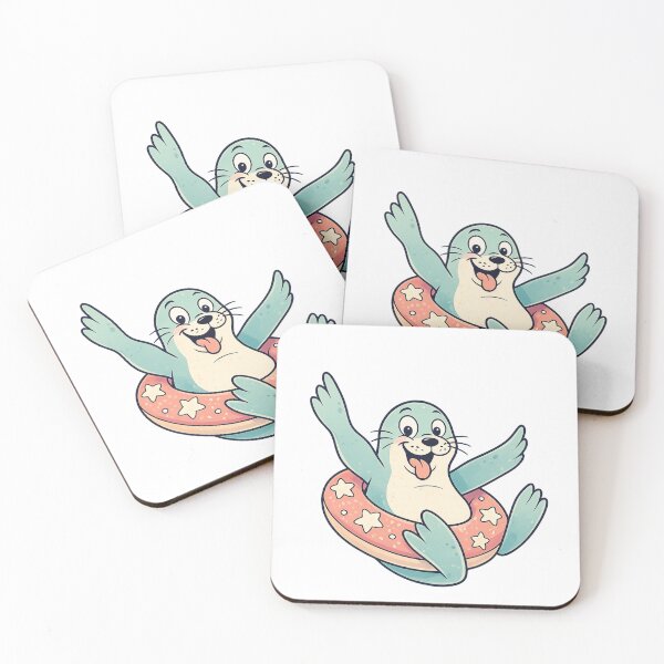 Item preview, Cute Seal With Floatie Summer Beach Graphic designed and sold by SoftSproutstu.
