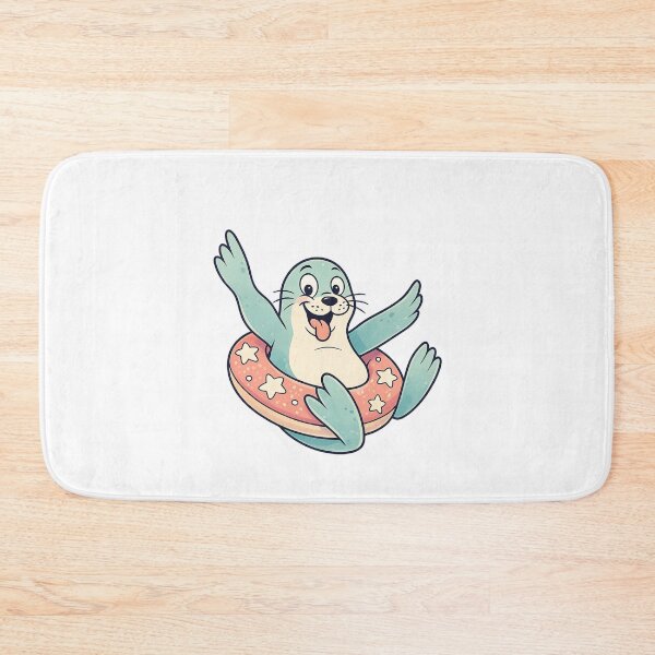 Item preview, Cute Seal With Floatie Summer Beach Graphic designed and sold by SoftSproutstu.