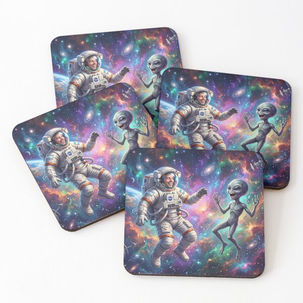 Item preview, Astronauta & alien in space designed and sold by Bandey one.