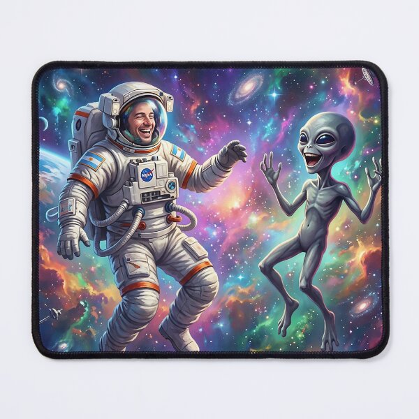Item preview, Astronauta & alien in space designed and sold by Bandey one.