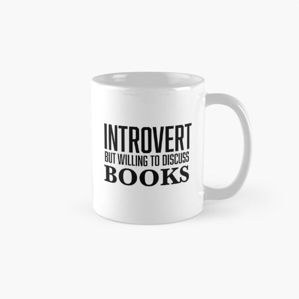 Item preview, Introvert but willing to discuss books designed and sold by WhiteRabitDesigns.