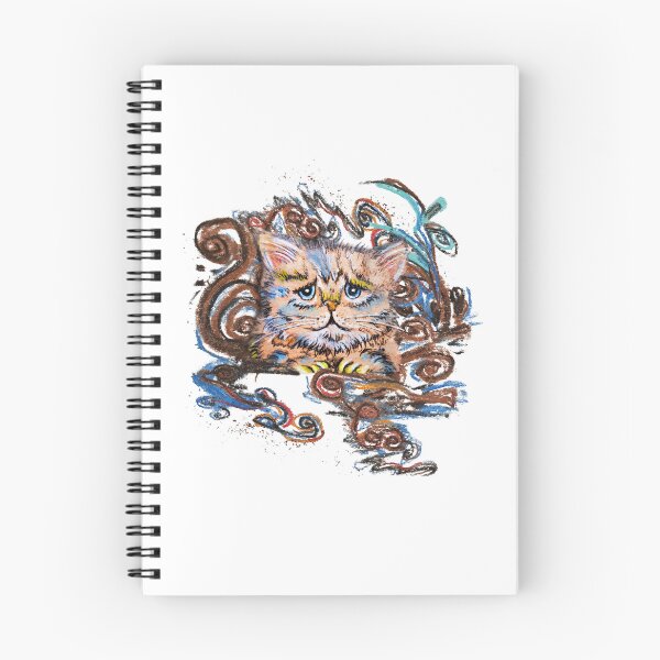 Item preview, Sad Cat Sticker, Expressive Tired Kitten Pastel Art designed and sold by Vesivariart.
