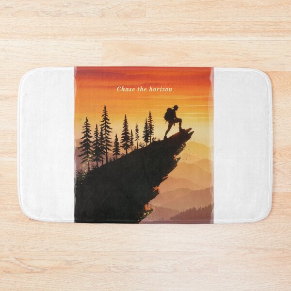 Item preview, Chase the horizon hiker sunset ridge silhouette oil painting art designed and sold by icemanphotos.