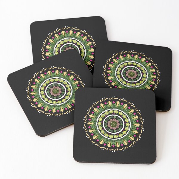 Item preview, Elegant Floral Garden Mandala with Pink Hearts designed and sold by StudioNoRule.