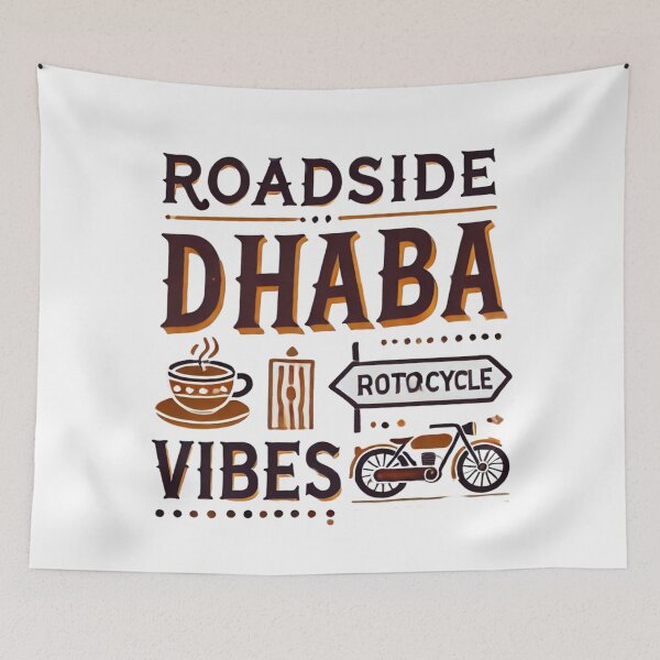 Item preview, Roadside Dhaba Vibes Retro Chai & Motorcycle India Travel designed and sold by Globalcitytees.