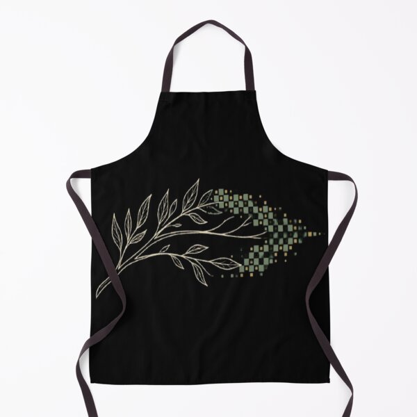 Item preview, Organic Growth Pixelated Leaf Branch Art designed and sold by Inkfino.