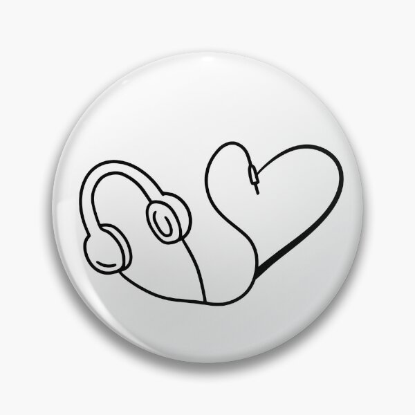Item preview, Heart with Headphones designed and sold by MolivoDesign.