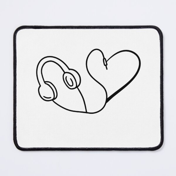Item preview, Heart with Headphones designed and sold by MolivoDesign.