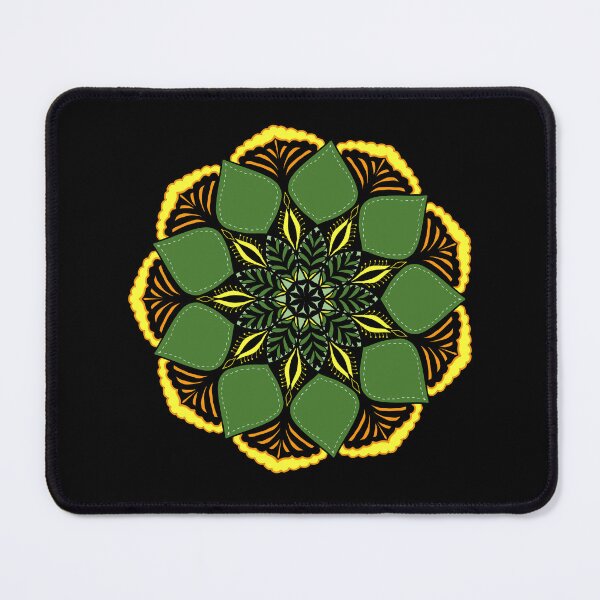 Item preview, Vibrant Green and Yellow Nature Mandala Design designed and sold by StudioNoRule.