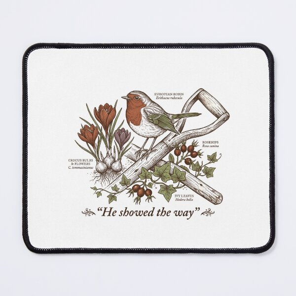 Item preview, He Showed the Way Robin and Garden Tools Design designed and sold by Fenay Designs.
