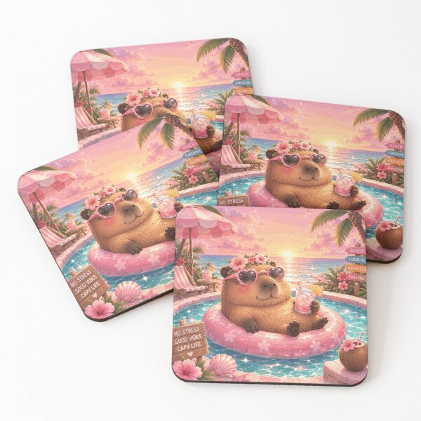 Item preview, Lazy Capybara Summer Art designed and sold by AureliasDesignStudio.