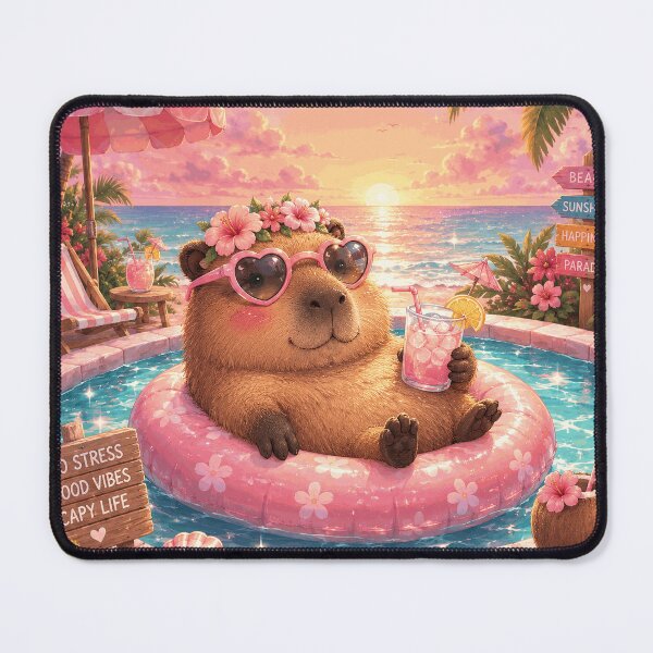 Item preview, Lazy Capybara Summer Art designed and sold by AureliasDesignStudio.