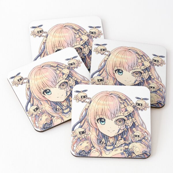 Item preview, Anime Girl Robot Cyberpunk Sci Fi Graphic designed and sold by SoftSproutstu.
