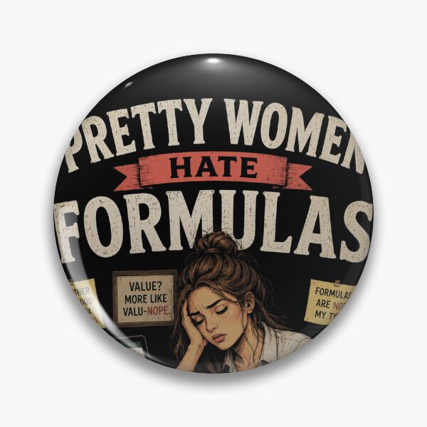 Item preview, Pretty Women Hate Formulas – Funny Office Humor Vintage T-Shirt designed and sold by @SHINTOSARTSTORE.