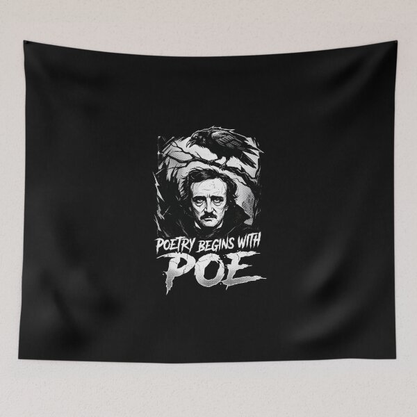 Item preview, Poetry Begins With Poe Edgar Allan Poe Minimal Gothic Design designed and sold by Fenay Designs.