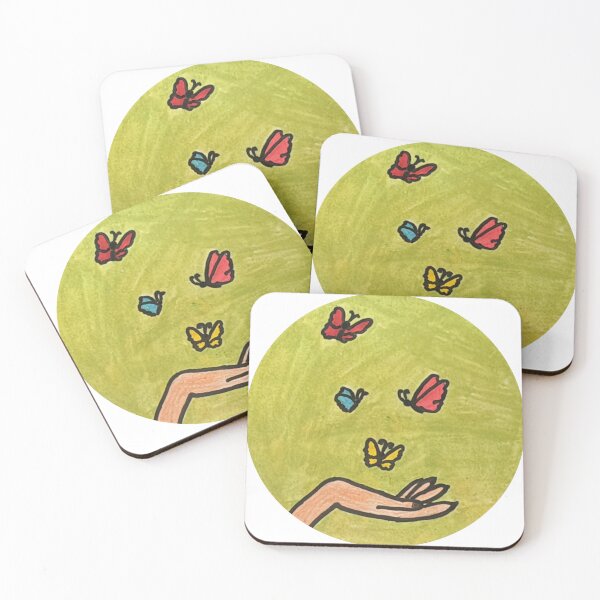 Item preview, Butterflies Rising From Hand Expressive Art designed and sold by Pink-Blossoms.