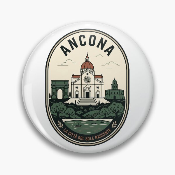 Item preview, Vintage Ancona Italy Travel Badge City Landmark designed and sold by k3rstman1.