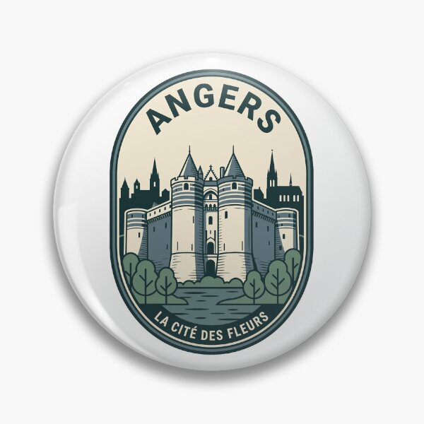 Item preview, Vintage Angers France Castle Travel Badge designed and sold by k3rstman1.