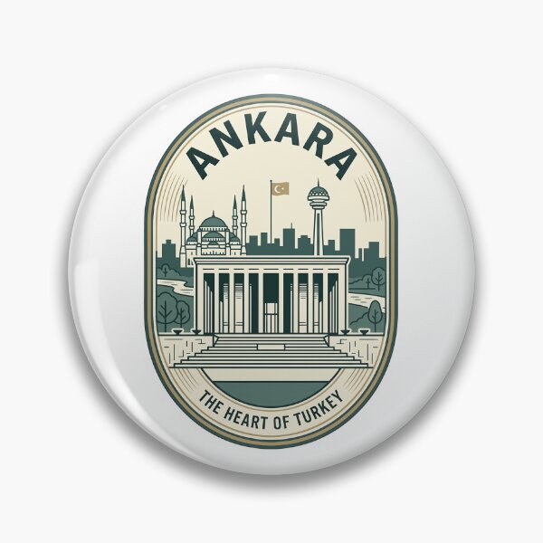 Item preview, Ankara Turkey Vintage Travel Badge Skyline designed and sold by k3rstman1.