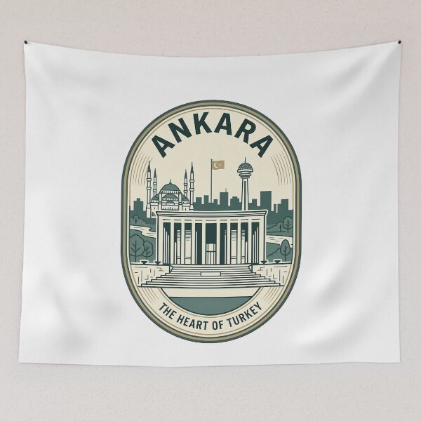 Item preview, Ankara Turkey Vintage Travel Badge Skyline designed and sold by k3rstman1.